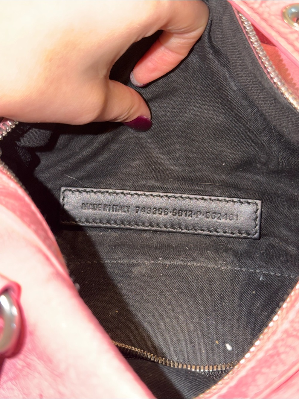 AUTHENTIC balenciaga le cagole in pink distressed leather - Picture 10 of 11